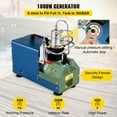 thumbnail image 2 of VEVOR High Pressure Compressor, 4500PSI/30MPA/300BAR High Pressure Air Compressor, 1800W 110V Automatic Stop Air Rifle Compressor Suitable for Paintball Air Rifle, PCP Rifle, Air Pistol, Diving Bottle, 2 of 9