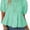 Green, variant on Womens Smocked Pleated Puff Sleeve Peplum Babydoll Blouse T-Shirts Summer Casual Loose Fit Flowy Top