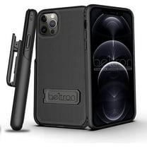 BELTRON Combo Case & Holster for iPhone 12 Pro Max, Slim Protective Full Body Dual Guard Grip Case & Swivel Belt Clip Combo with Kickstand / Card Holder for iPhone 12 Pro Max 6.7 inch 2020
