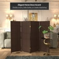 thumbnail image 2 of Red Lantern 4 ft. Short Woven Fiber Folding Screen - Dark Mocha - 4 Panel, 2 of 6