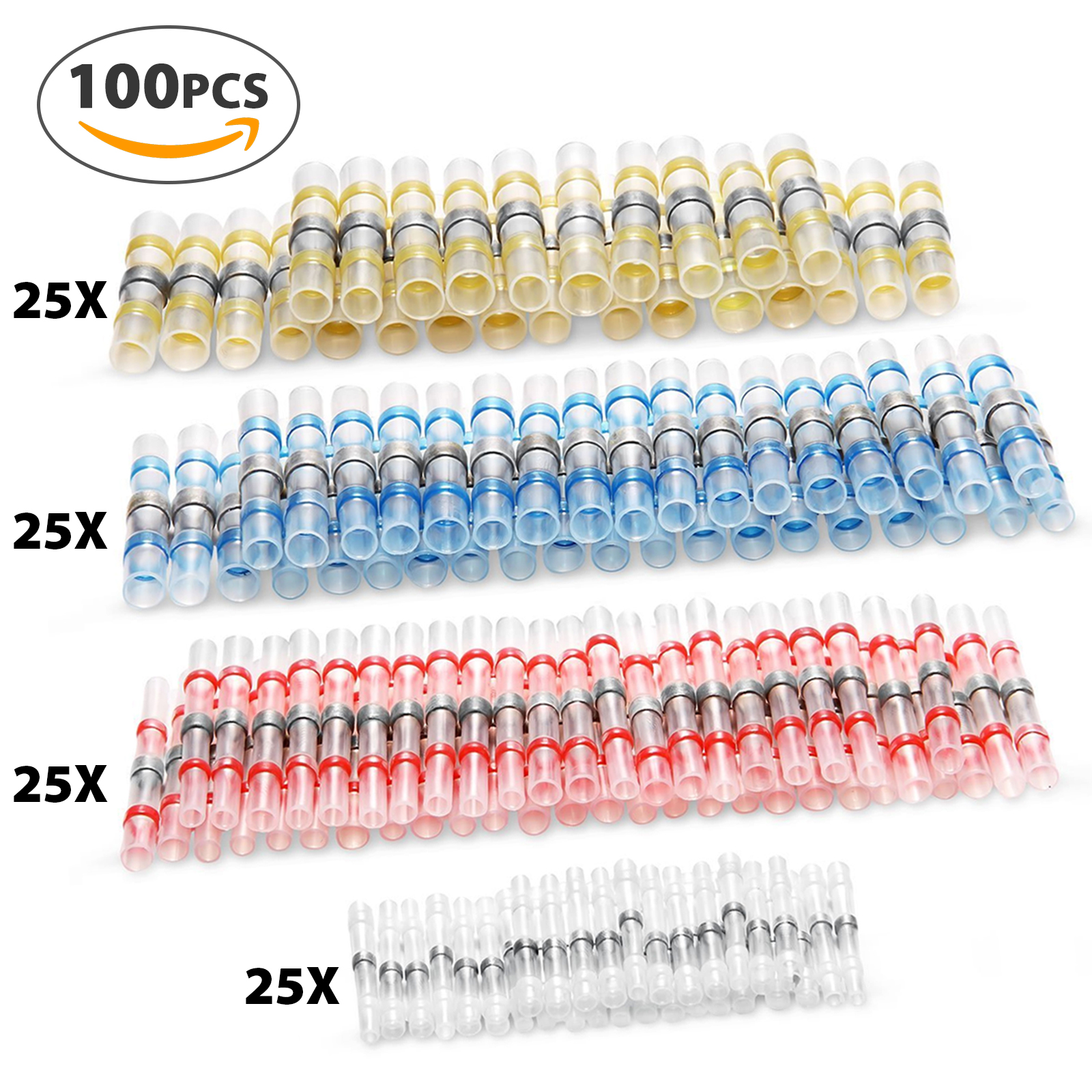 Solder Seal Wire Connectors, EEEkit Heat Shrink Butt Connectors