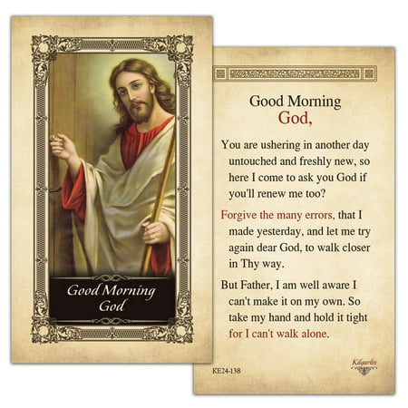 Good Morning God Laminated Prayer Card - Pack of (Best Good Morning Cards)
