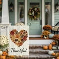 thumbnail image 4 of Thankful Fall Garden Flag Maple Leaf Love Heart Garden Flags 12x18 Inch Double Sided Burlap Autumn Pinecone Hazelnut Villa Decor Rustic Farmhouse Yard Thanksgiving Decoration, 4 of 6