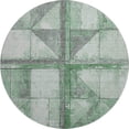 thumbnail image 2 of Addison Rugs Mayfield Premium Machine Washable Transitional Geometric Green Round Rug, 8' x 8', 2 of 6