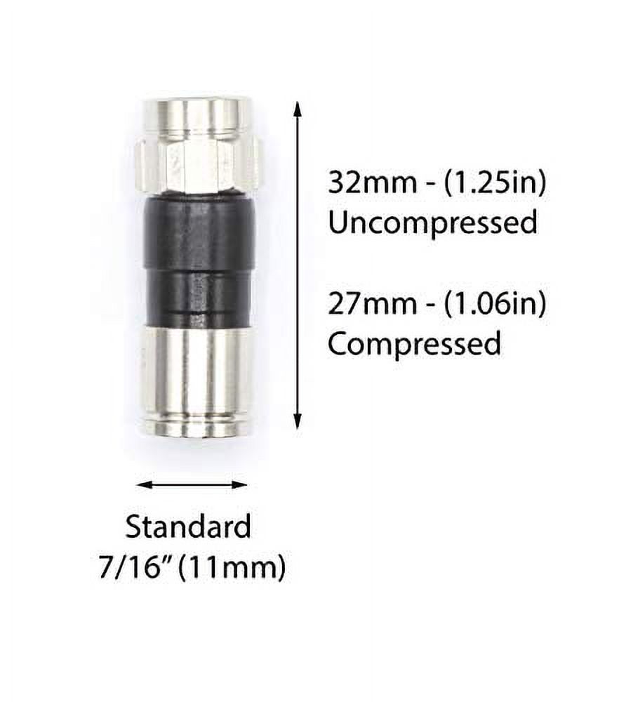 THE CIMPLE CO RG6 Coax Cable Connector, 10 Pack