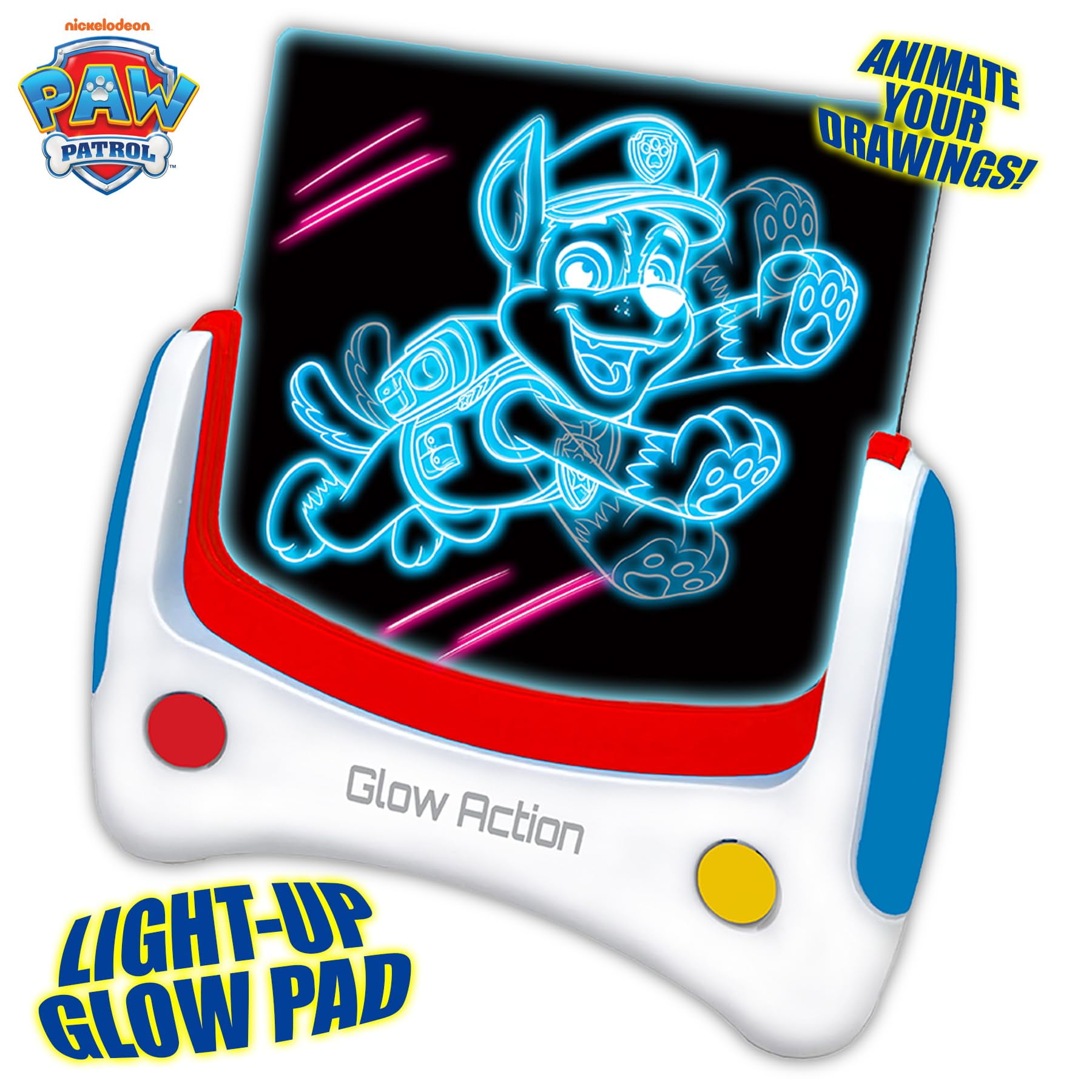 PAW Patrol Animated Glow Pad – LED Drawing Pad for Kids with 6 Storyboards, 3 Markers