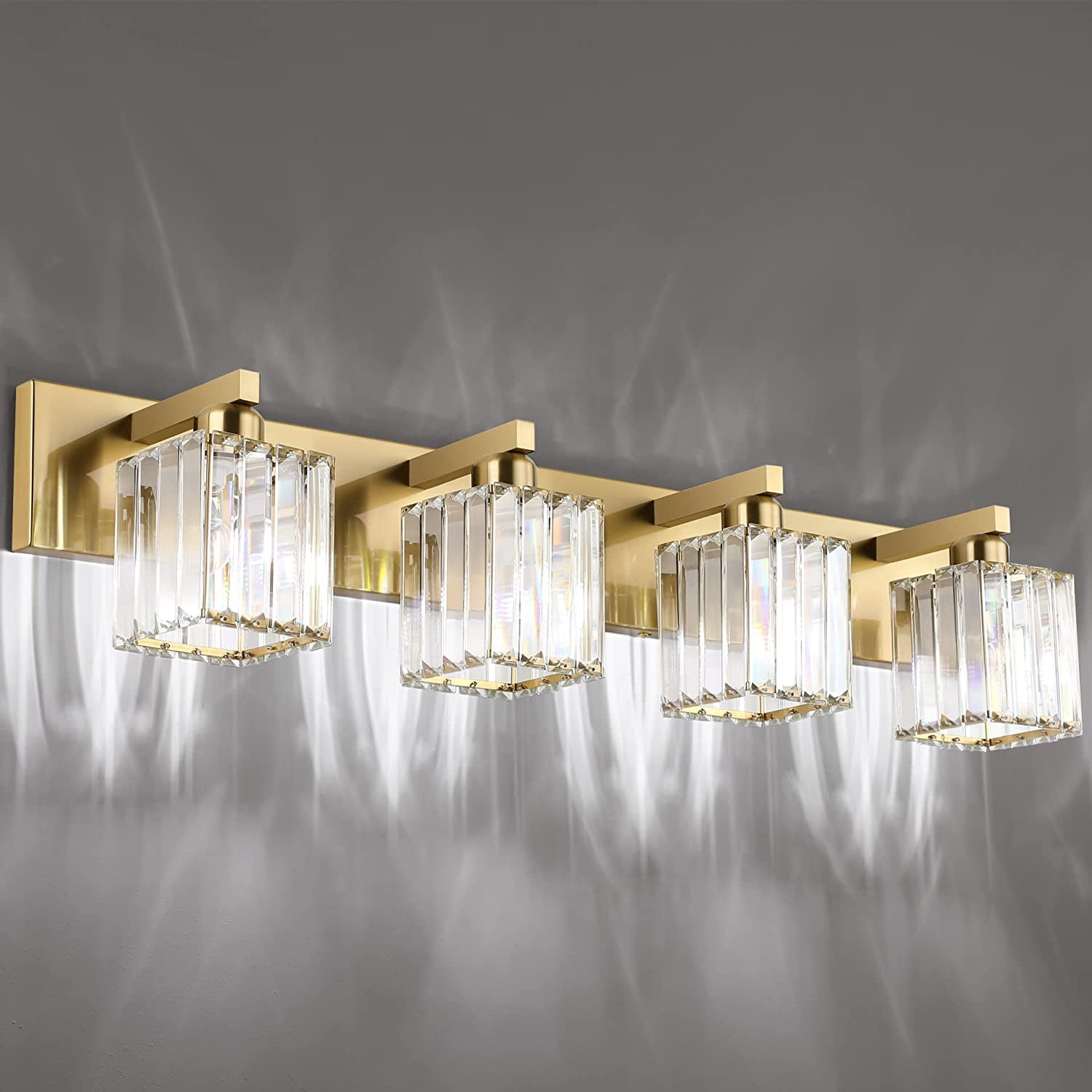 Aipsun Vanity Lighting Fixtures for Bathroom Matte Black Vanity Lights