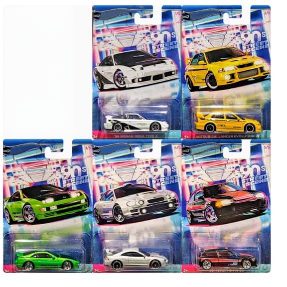 HW 90s Street Scene #1-5 Set of 5 Cars GDG44