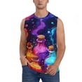 thumbnail image 1 of Fotbe Colorful Potion Bottles Magic Men's Camiseta sin Mangas Estampada para Hombres, Playera Casual para Gimnasio, Entrenamiento, Playa-XX-Large, 1 of 7