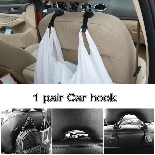 Car Accessories Universal Car Seat Back Hook Interior Portable Hanger Holder Storage for Bag Purse Cloth DecorationDecorative stickers He Qiyong unisex