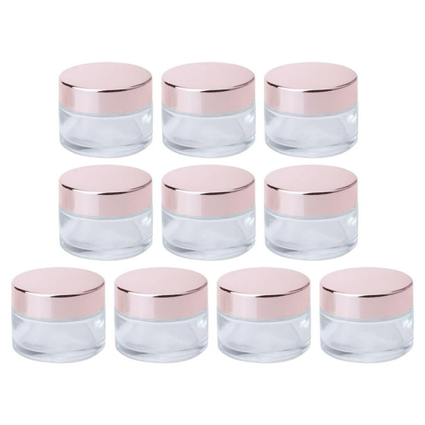10 Envases cosméticos vacíos: frascos de vidrio, viales, tarros para crema. 10g