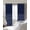 Blue, variant on Olive Green Striped Blackout Curtains for Bedroom/Living Room, Thermal Insulated Kitchen Curtains, Vintage Stripes Ombre Grommet Darkening Window Treatment Drapes 52"x72"x2
