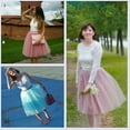 thumbnail image 4 of Women Adult Tutu Skirt Fashion Elastic Waist A-Line Skirts 65cm 7 Layers Tulle Skirts Prom Party Petticoat, 4 of 9