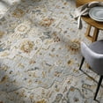 thumbnail image 6 of BoutiqueRugs Huguley Traditional Area Rug - Light Gray, Cream, Denim - 5'3" Round, 6 of 16