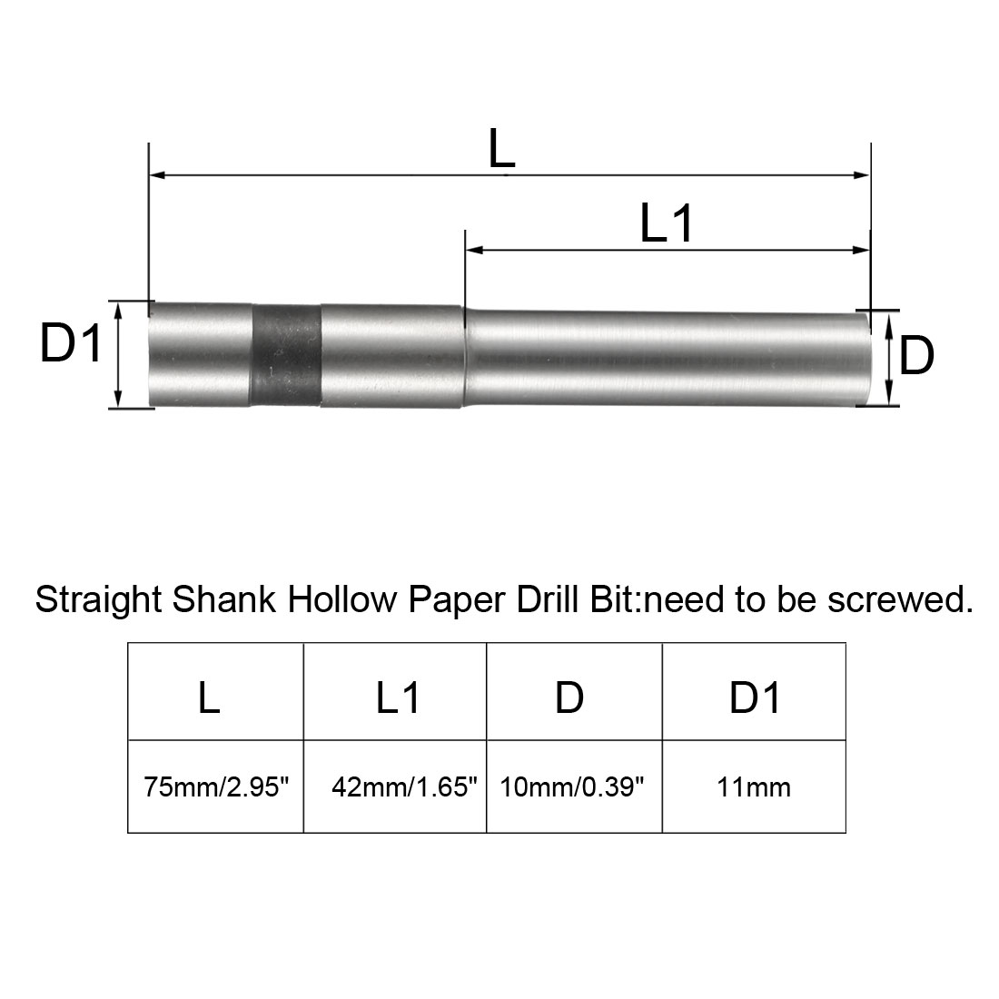 Three Hole Punch Uxcell 10mm Paper Punch Drill Bit | Straight Shank ...