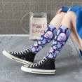 thumbnail image 5 of Naloa flower Skull starry sky Thigh High Socks Extra Long Stretchy Sock Women Over Knee High Opaque Stocking Daily Wear, 5 of 6