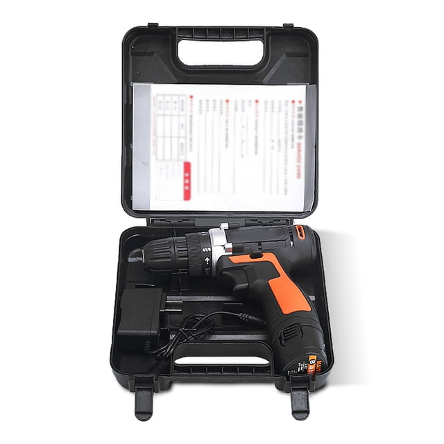 Destornillador eléctrico de alto Torque, destornillador para metalurgia, taladro para el hogar, portabrocas sin llave, Mini Kits de herramientas Herramientas eléctricas 12V Enchufe de EE. UU. Riwesomey TO000843-02B