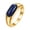 Gold Blue, variant on Women's Stainless Steel 8mm Simple Vintage Thin Square Synthetic Turquoise Gemstone Stacking Signet Pinky Ring Silver Blue Size 7