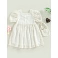 thumbnail image 4 of Bagilaanoe Little Girl Summer Dress Short Sleeve A-line Princess Dresses + Crossbody Bag3T 4T 5T 6T 7T Kids Casual Swing Sundress, 4 of 8