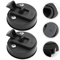 MUSEYA 2 Pcs Flush Latches Black ABS Door Lock for Household Doors with Simple Design
