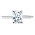 thumbnail image 2 of 1 ct Radiant Cut Natural Aquamarine Solitaire Engagement Ring for Women in 18K White Gold, 2 of 2