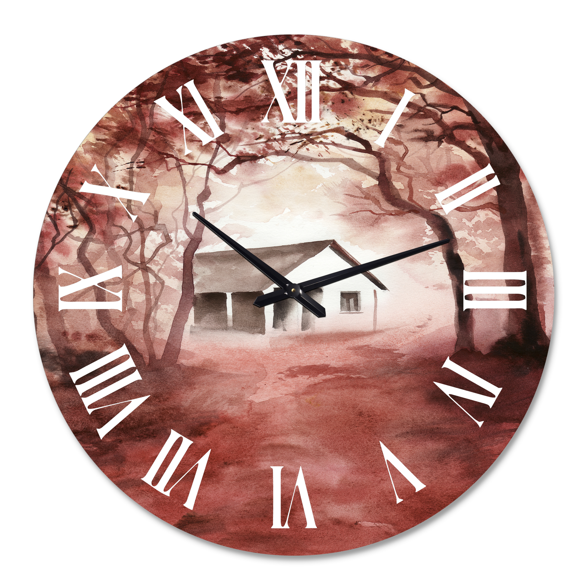 Designart 1 in Cabin,Lodge Wall Clock