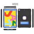 thumbnail image 5 of iPad 10.2 Case with PET Screen Protector, Kids Case For iPad 7th Generation with Pencil Holder, Heavy Duty Rugged Dropproof Shockproof Case Kickstand Protective Cover, Black + Blue, 5 of 6