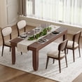 thumbnail image 3 of Dining Table for 6-8, 71 Inch Rectangular Farmhouse Kitchen Dining Table with Wooden Top, Spacious Rustic Dining Room Table for Kitchen, Living Room or Dining Area, Rustic Brown/Natural Finish, 3 of 8