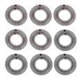 thumbnail image 1 of 9pcs full round elastic comb with flexible plastic ring, for girls, comb with headband support, 1 of 5