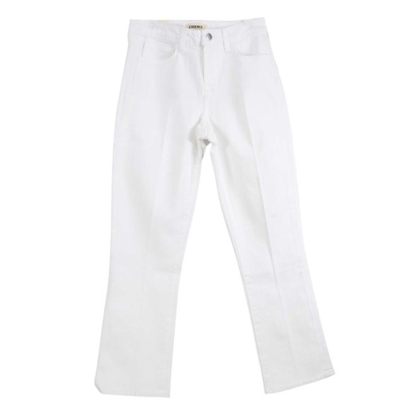 L'agence Women's Blanc Nadia High Rise Cropped Straight Jean - S(2-4)