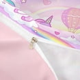 thumbnail image 4 of Metsweet Magical Horse Twin Duvet Cover, Cute Unicorn Rainbow Hot Air Balloon Twin Bedding,Pink Reversible,2pcs,1 Duvet Cover and 1 Pillowcase, 4 of 6