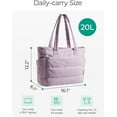 thumbnail image 6 of Kwuty Tote Bag for Women, Lightweight Puffy Tote Bag with Compartments Shoulder Bag Handbag for Travel, Work, Gym, 6 of 6