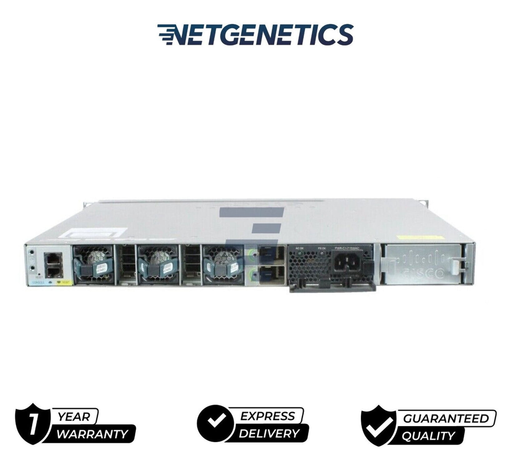 Cisco WS-C3850-24P-L Catalyst 24 Port Gigabit Ethernet PoE+ Switch Dual AC