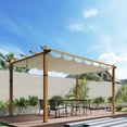 thumbnail image 2 of Studyset Outdoor Pergola, Heavy-Duty Aluminum Patio Pergolas and Gazebos Clearance with Retractable Canopy Sun Shade, UV-Resistant Metal Pergola for Existing Deck, Backyard Garden Porch, 2 of 8