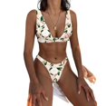 thumbnail image 1 of Women'sLowWaistBikiniSwimsuitPushUpHalterTwoPieceBathingSuit, 1 of 3
