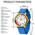 thumbnail image 2 of Blekon Original Women Adult Watch Buckle Dial  Second Hand Silicone Band Water Resistant Watch, 2 of 8