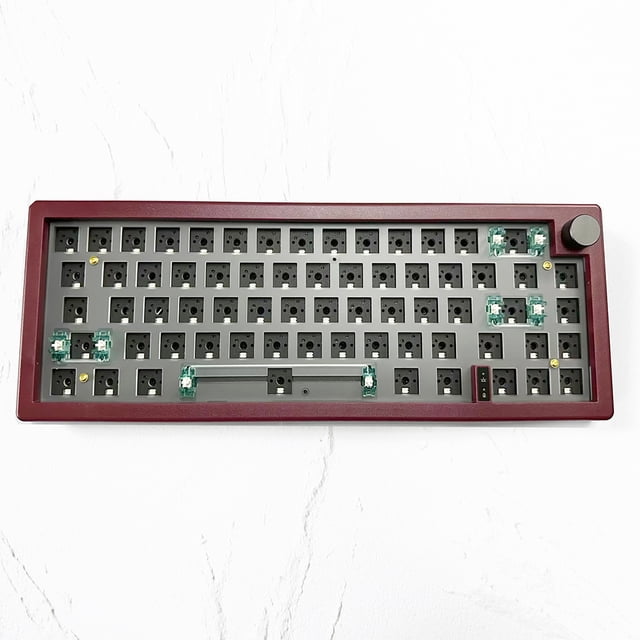 Teclado para juegos GMK67 Uso conveniente Accesorios para juegos con retroiluminación RGB (rojo vino) Tmvgtek Para estrenar