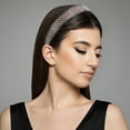 thumbnail image 2 of Unique Bargains No Slip Rhinestone Wide-brimmed Headband Classic Style Headband 4.45"x0.98" Deep Blue Champagne, 2 of 6