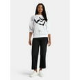 thumbnail image 2 of Halloween Women's Spiders and Bats Print Sweatshirt with Long Sleeves, Sizes XXS-XXL, 2 of 5