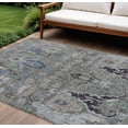 thumbnail image 2 of HomeRoots 626301 10 x 14 ft. Pewter Blue & Gray Floral Washable Transitional Indoor & Outdoor Rectangle Area Rug, 2 of 6