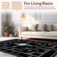 thumbnail image 2 of ODIKA 4'x6' Machine Washable Non-Slip Area Rug, Minimalist Grayscale Coffin Design High Traffic Rug, White, 27014, 2 of 7