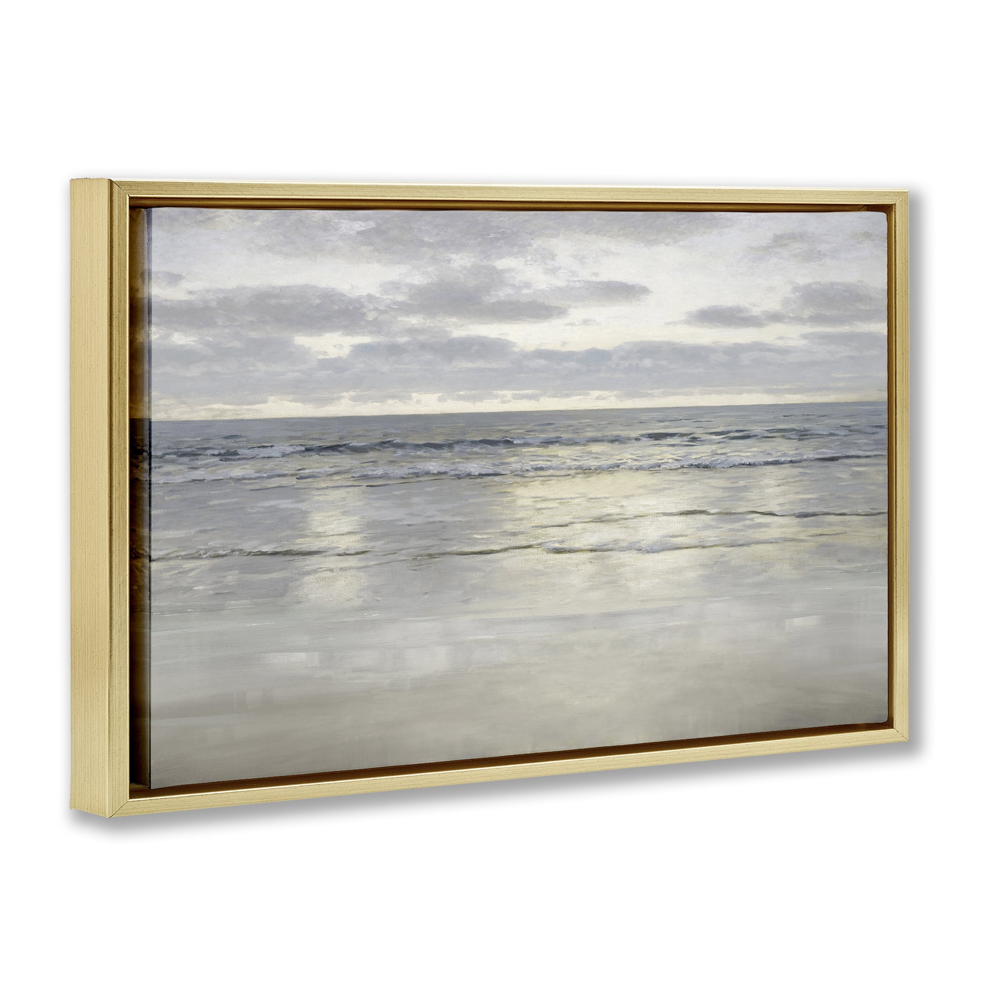Stupell Industries Sunlight On The Sea Gold Framed Floater Canvas Wall Art, design by Christy McKee