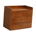 thumbnail image 3 of Organizador de cajones de escritorio de madera, caja de almacenamiento decorativa, gabinete de organización de almacenamiento de mesa para tocador de, 3 of 8