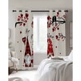 thumbnail image 2 of Valentine's Day Black Out Curtains 63 Inch Long, Room Darkening Draperies Curtains Panels, Red Gnomes Love Balloon Birds Trees Thermal Insulated Curtain for Bedroom Living Room 52"x63" 2 Panels, 2 of 8