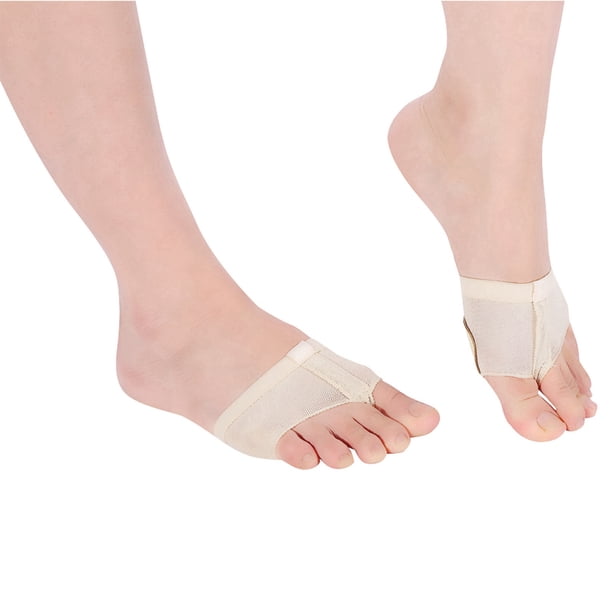 Tangas para pies con diseño lírico, para danza del vientre, con almohadillas para las patas, zapatos de media suela, accesorios de fitness (color piel/M)
