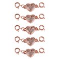 thumbnail image 1 of 5pcs DIY Necklace Magnetic Buckle Heart-shaped Set Auger Connection Buckle, 1 of 6