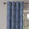 thumbnail image 3 of Ambesonne Floral Grommet Curtain, Nature Blossom Pattern Print, 50"x63", Ceil Blue and Dark Slate Blue, 3 of 5
