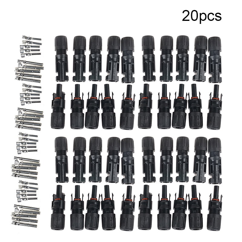 20 pairs M/F MC4 Male Female 30A Wire Cable Connector Set Solar Panel USA Ship 