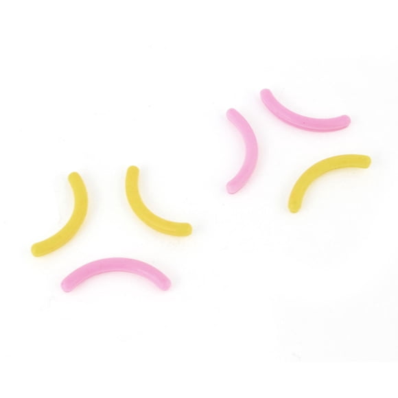 6 Pcs Pink Yellow Rubber Cosmetic Makeup Eyelash Curler Pads