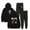 Black, variant on DD Osama New Wave Tour 2025 Men/Women Fall Suit Hoodies Sportswear Hooded Ankle Banded Pant Two Piece Set